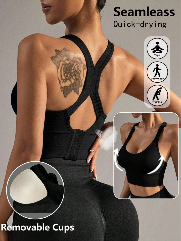 SHEIN fekete sportbustier
