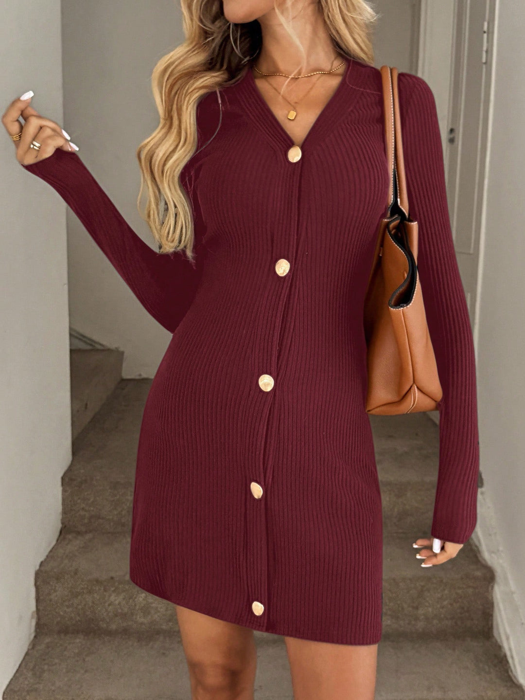 Rochie scurtă SHEIN, vișiniu