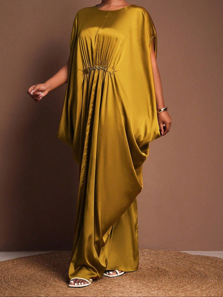Shein Curve+ maxi ruha, arany