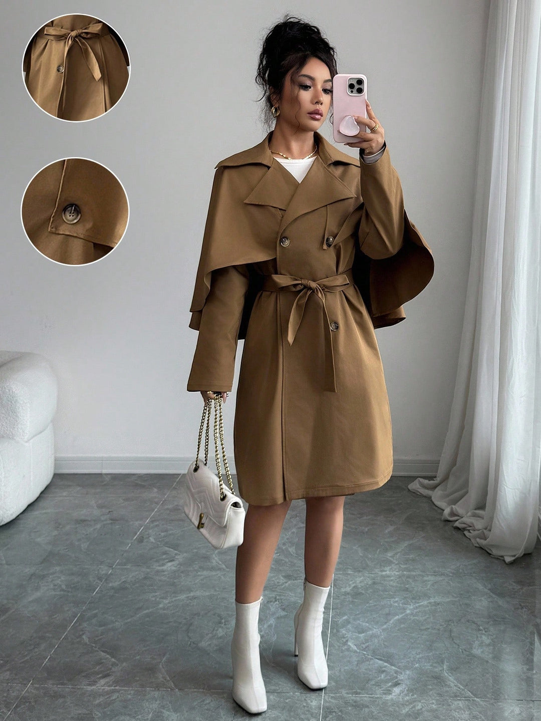 Trench SHEIN, kaki