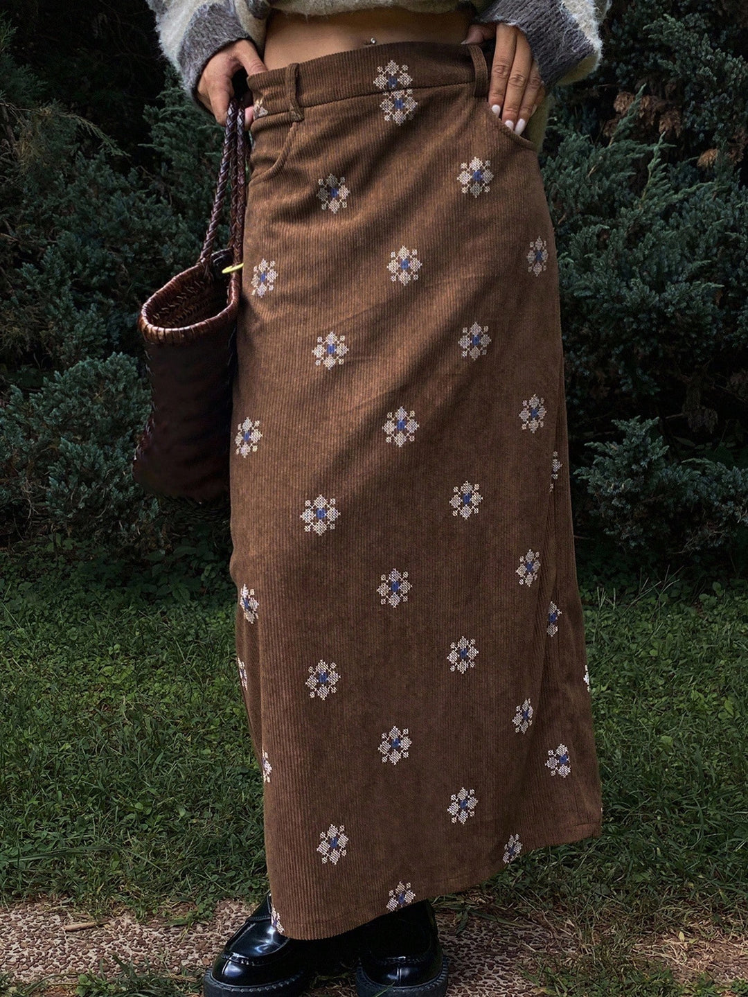 SHEIN szoknya, barna