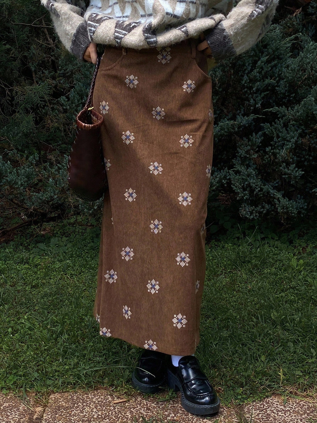 SHEIN szoknya, barna