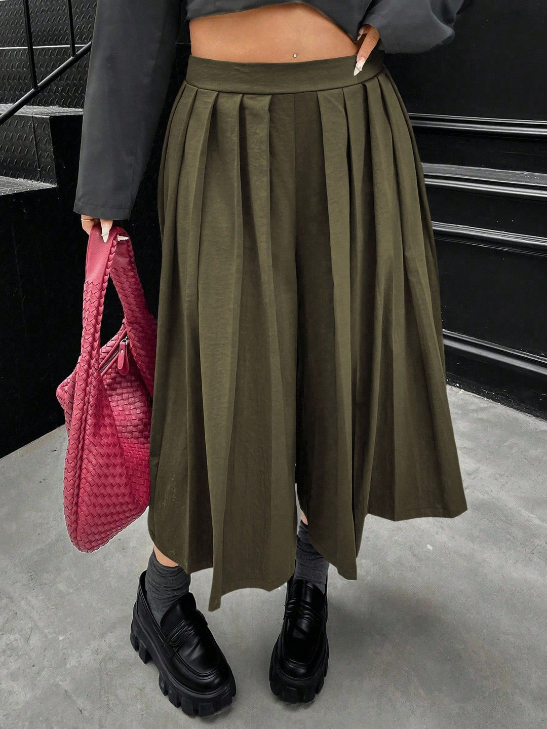 Pantaloni Shein Curve+, kaki