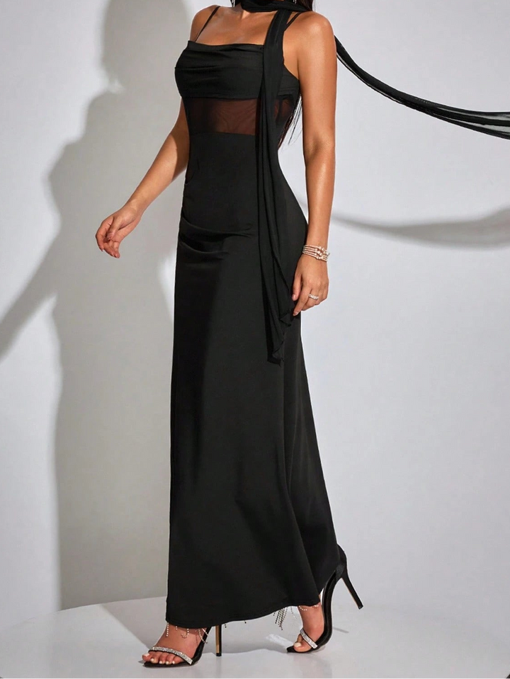 SHEIN maxi ruha, fekete
