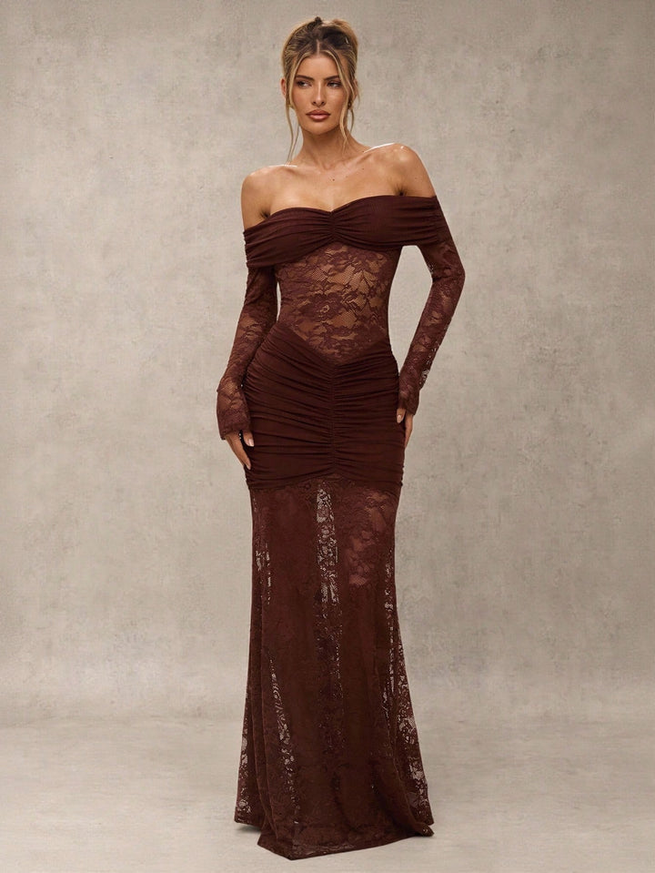 Rochie maxi SHEIN, maro