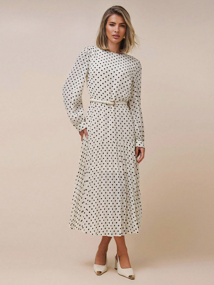 SHEIN maxi ruha, bézs