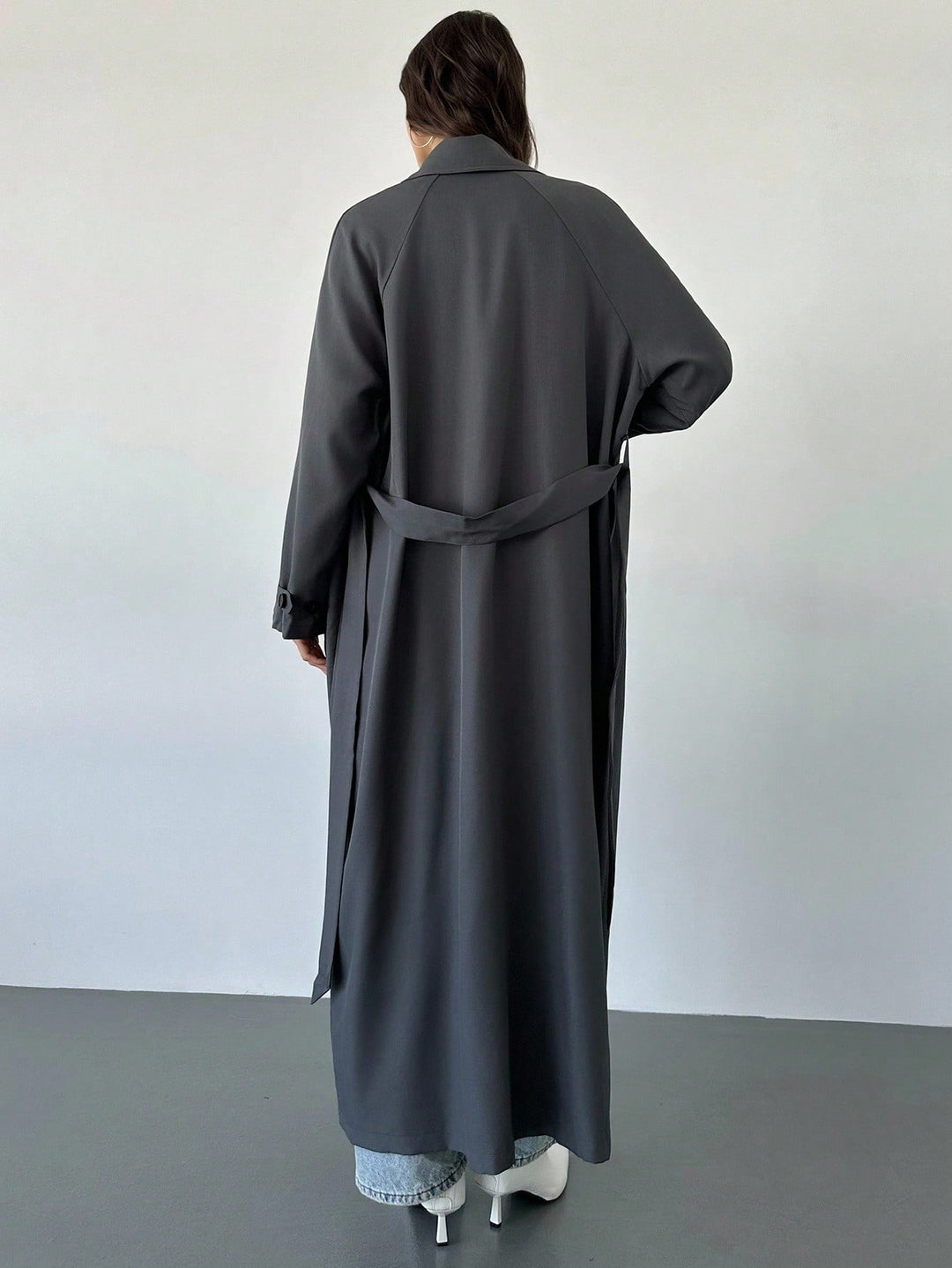 Trench SHEIN, gri