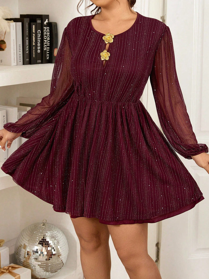 SHEIN mini ruha, bordó