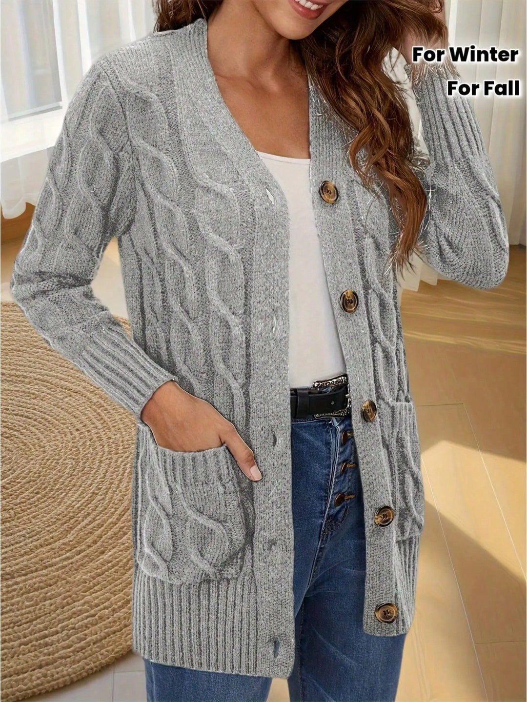 Cardigan SHEIN, gri