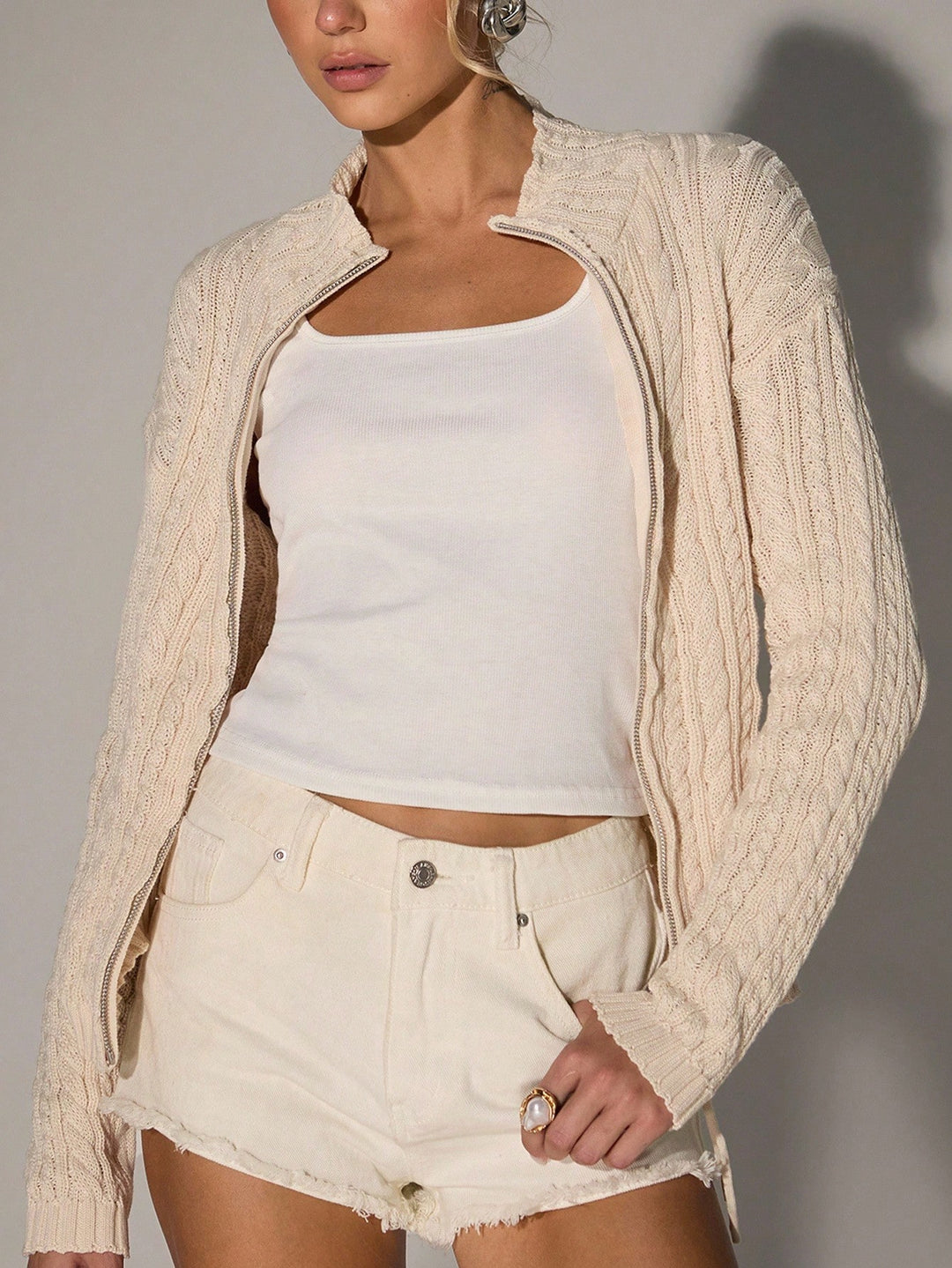 Cardigan SHEIN, bej