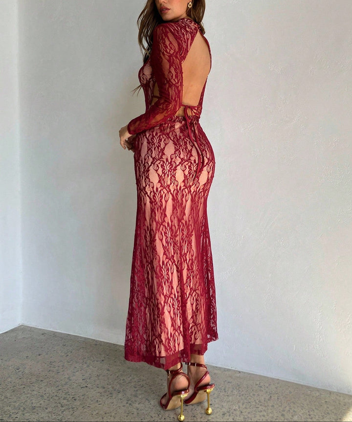 Rochie maxi Shein, vișiniu