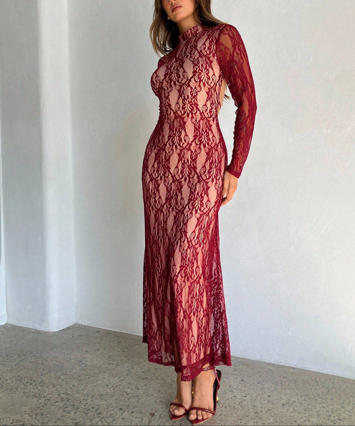 Rochie maxi Shein, vișiniu