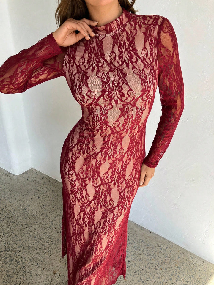 Rochie maxi Shein, vișiniu