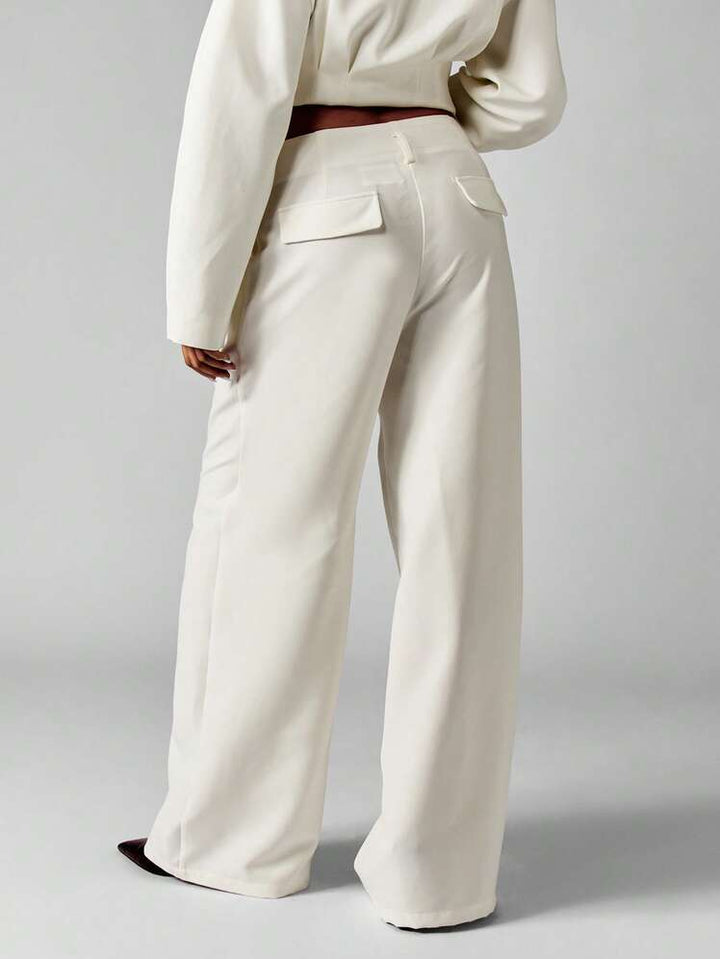 Pantaloni SHEIN, alb
