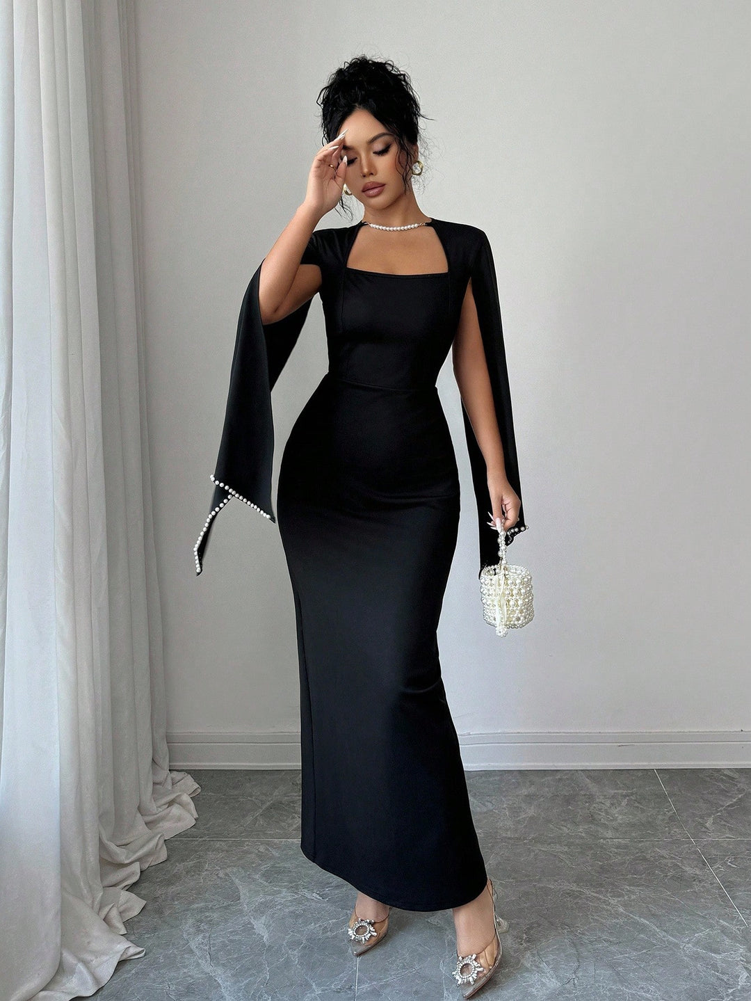 Rochie maxi SHEIN, negru