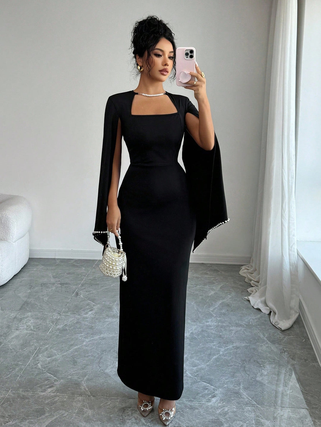 Rochie maxi SHEIN, negru