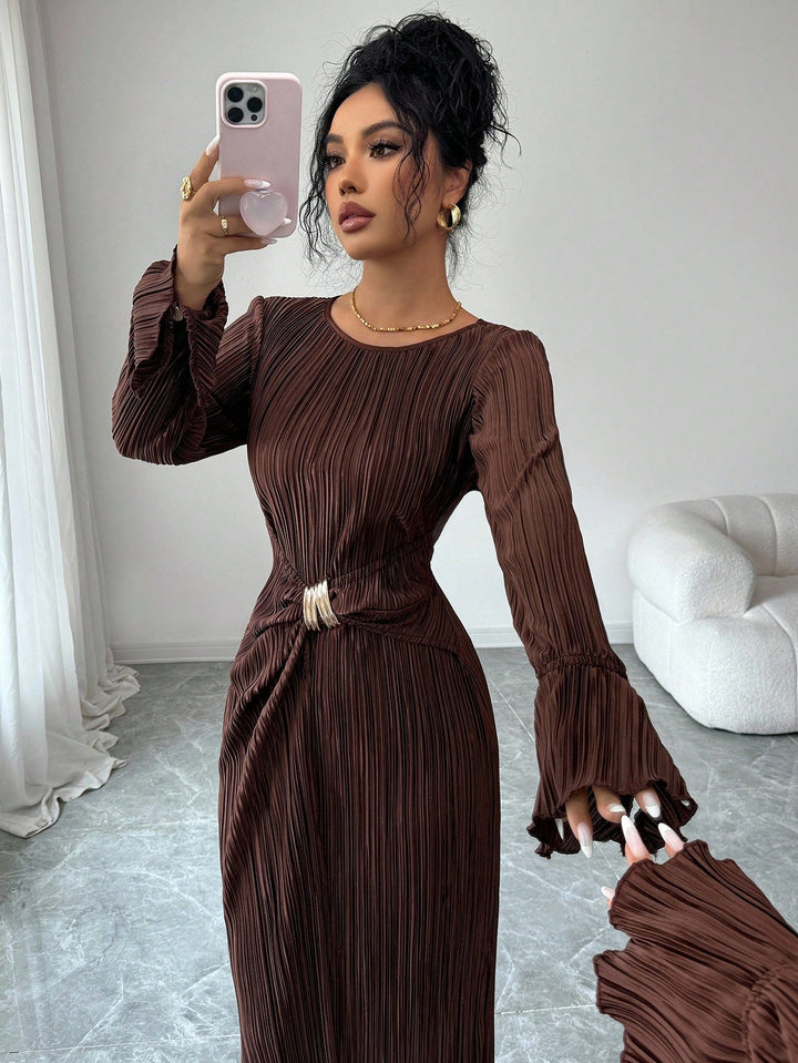 Rochie maxi SHEIN, maro