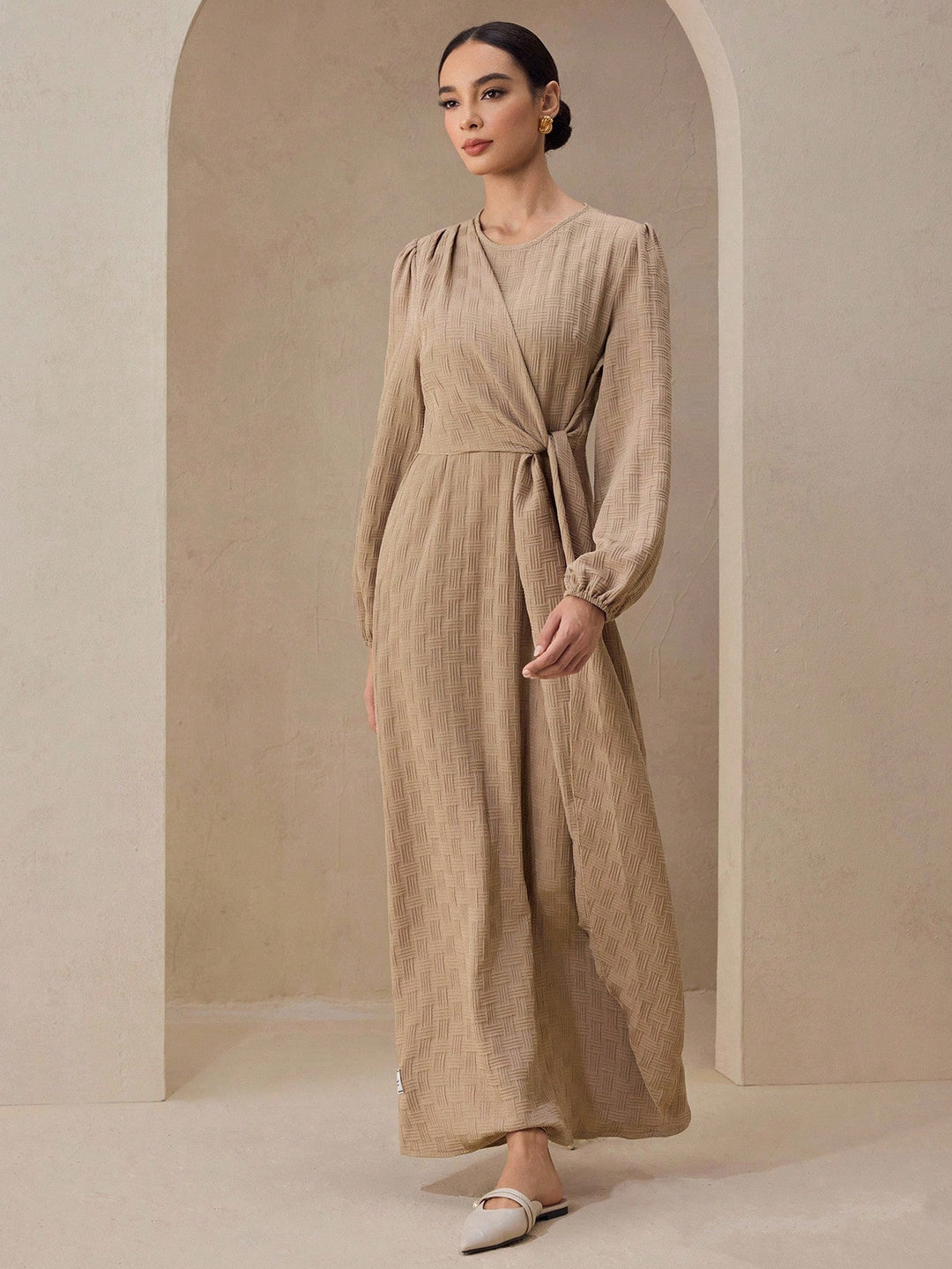 Rochie maxi SHEIN, kaki