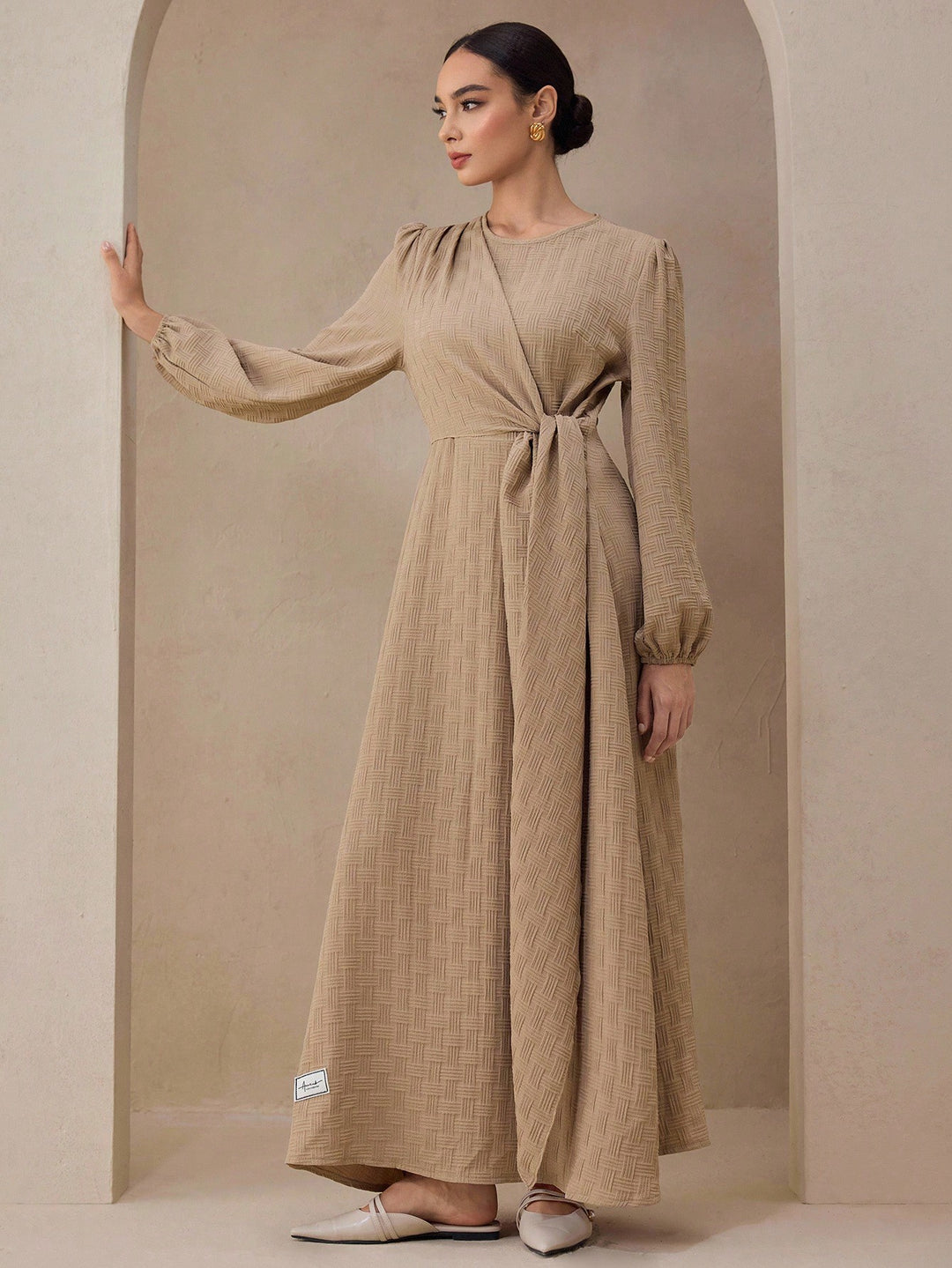 Rochie maxi SHEIN, kaki