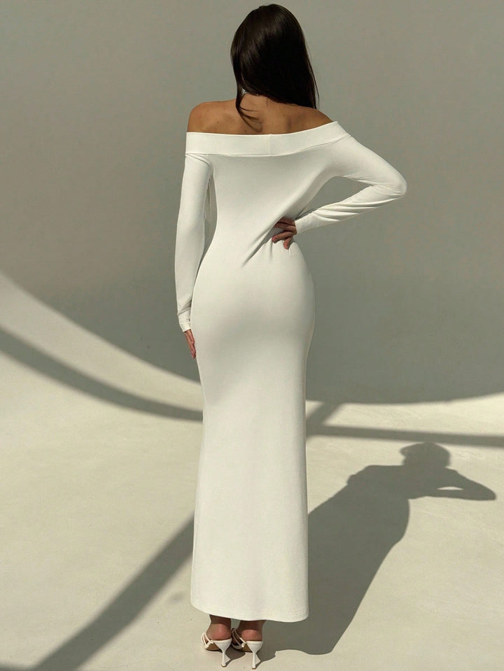 SHEIN maxi ruha, fehér