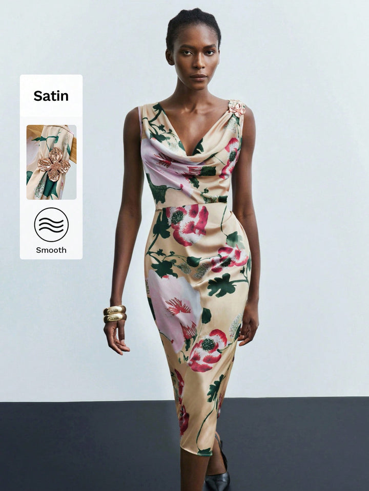 SHEIN maxi ruha, sárga