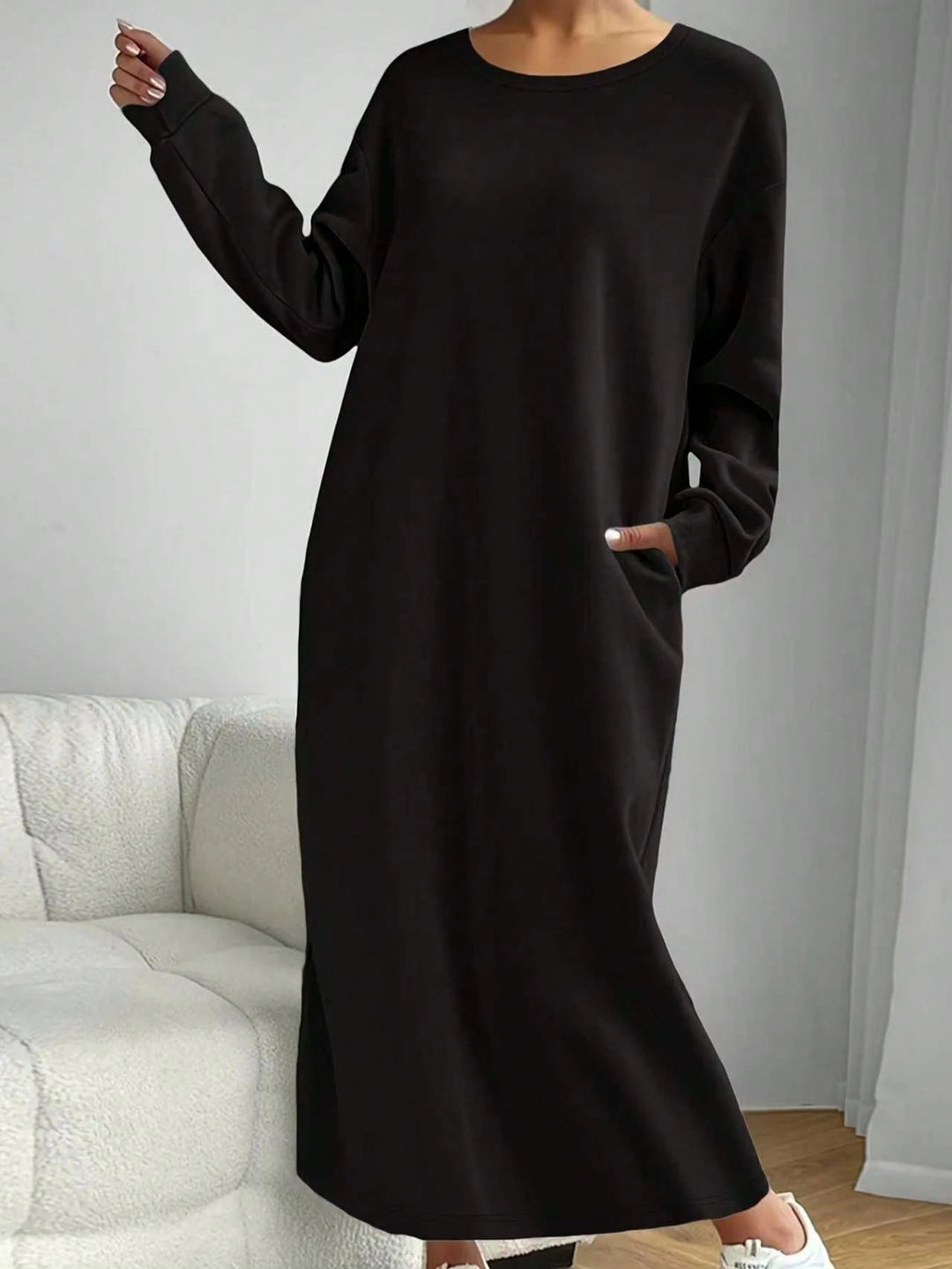 Shein Curve+ ruha, fekete