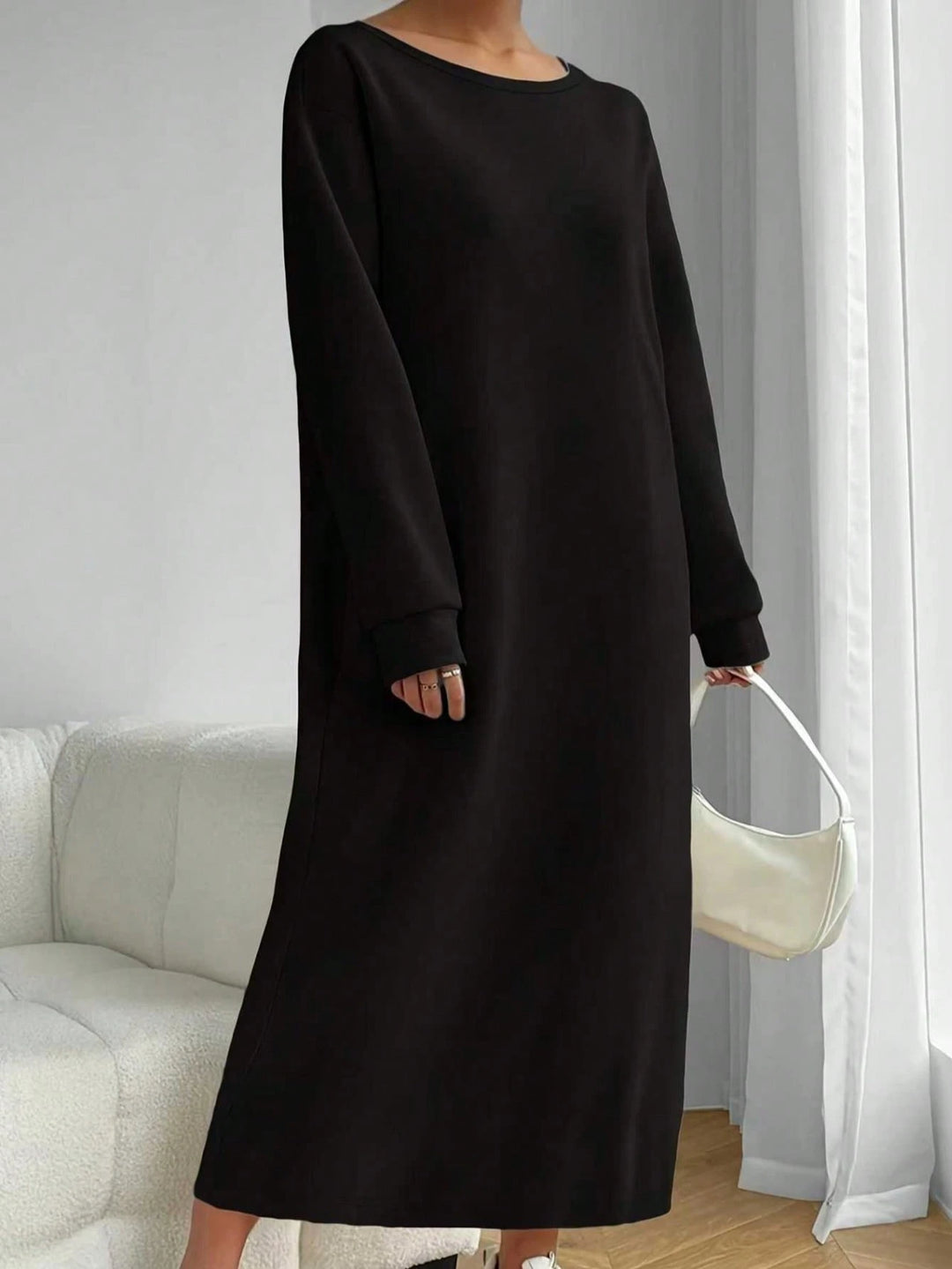 Shein Curve+ ruha, fekete