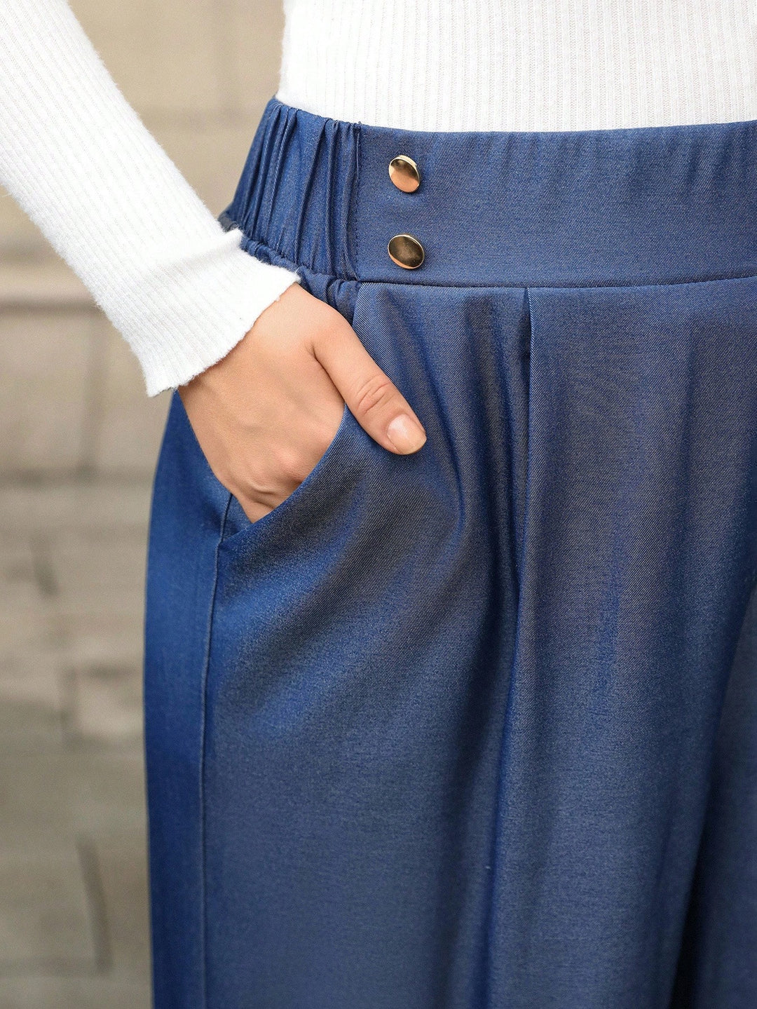 Pantaloni SHEIN, albastru