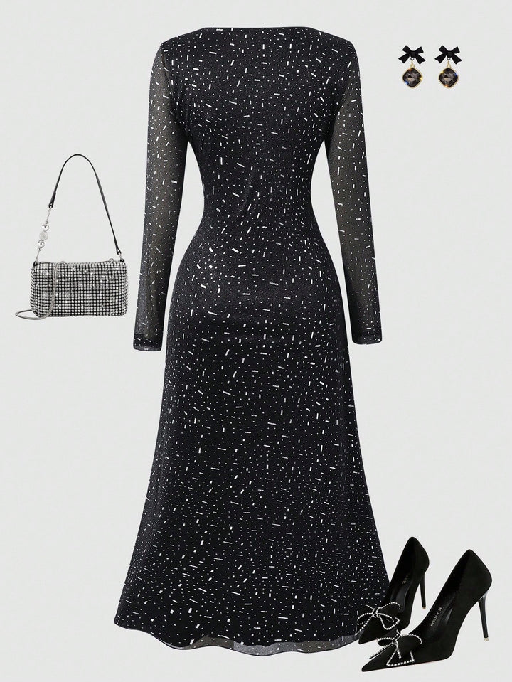 SHEIN maxi ruha, fekete