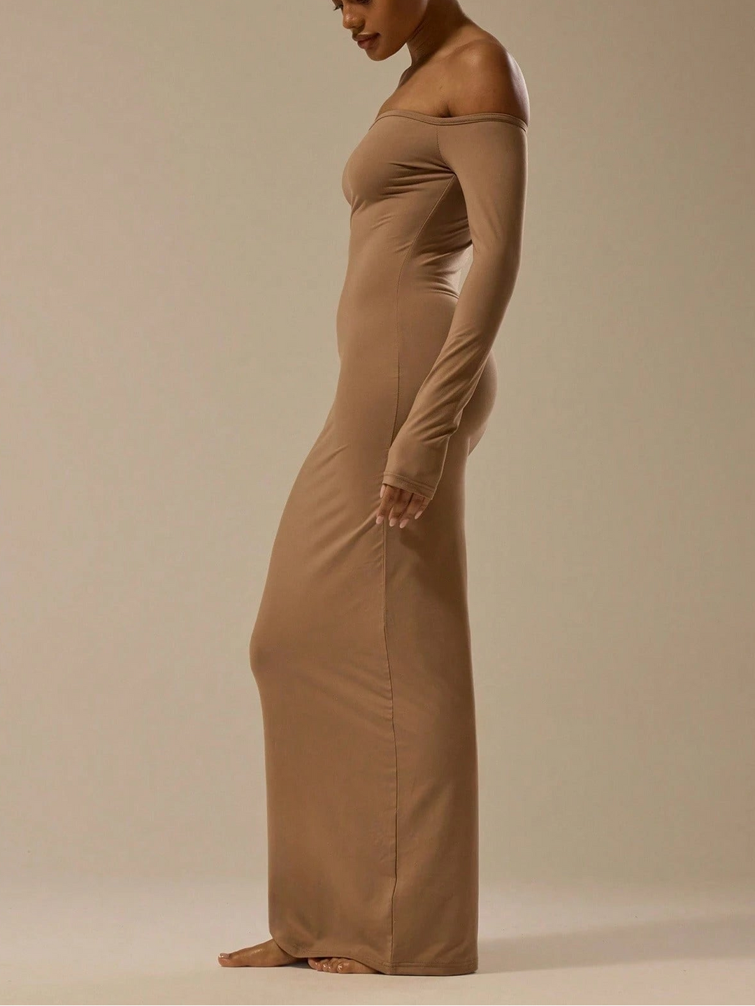Shein maxi ruha, barna