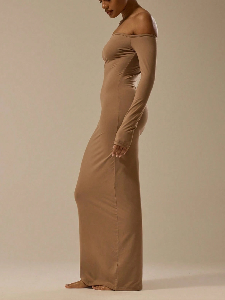 Shein maxi ruha, barna