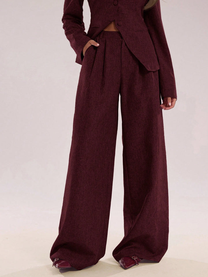 Pantalon SHEIN, vișiniu