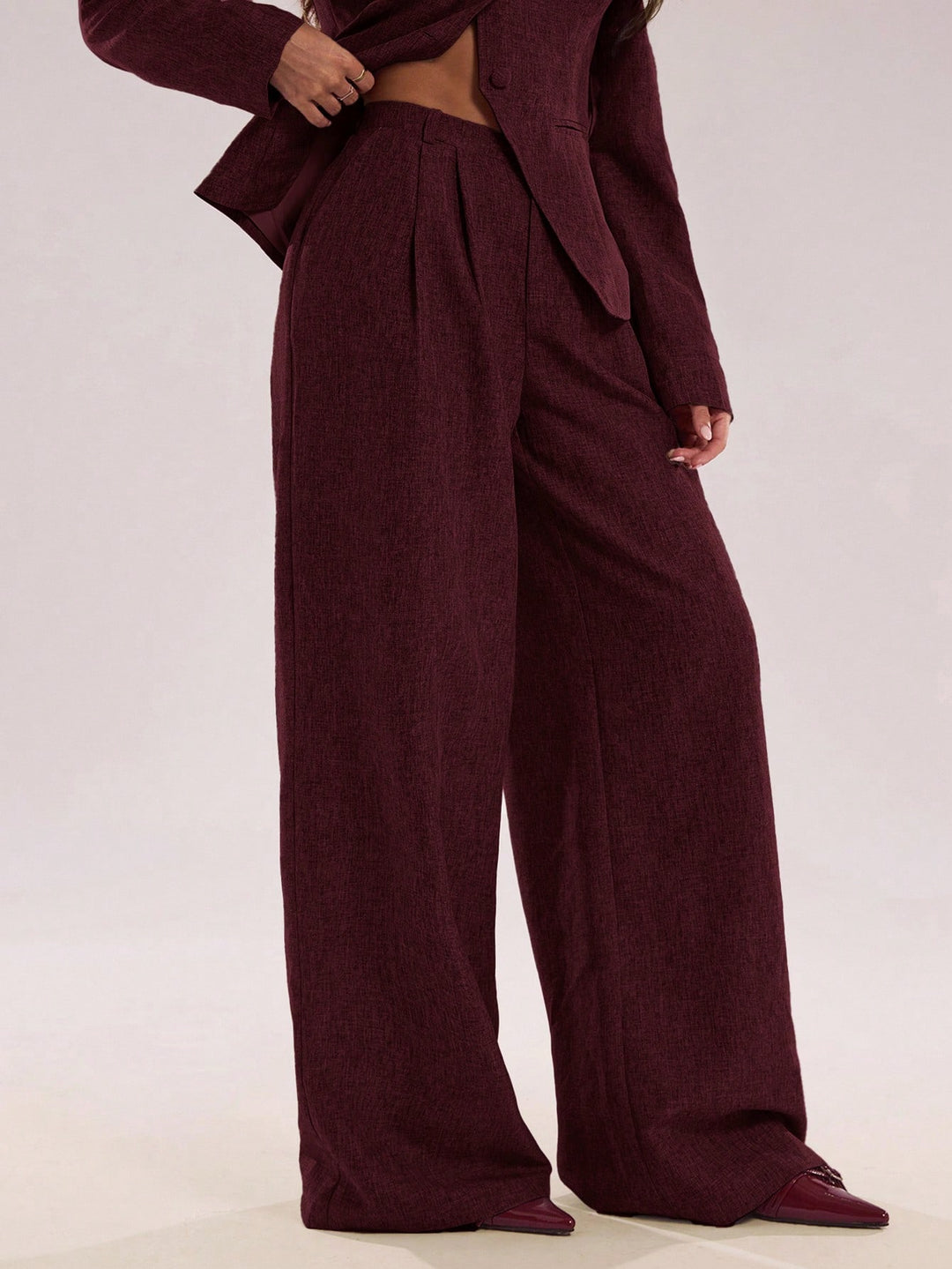 Pantalon SHEIN, vișiniu