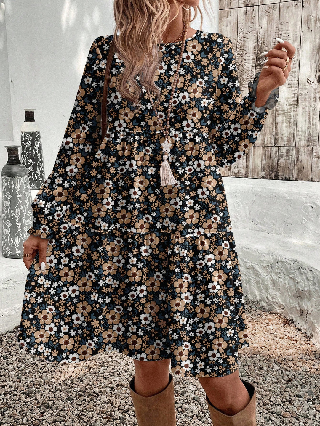 Rochie midi SHEIN, mix culori