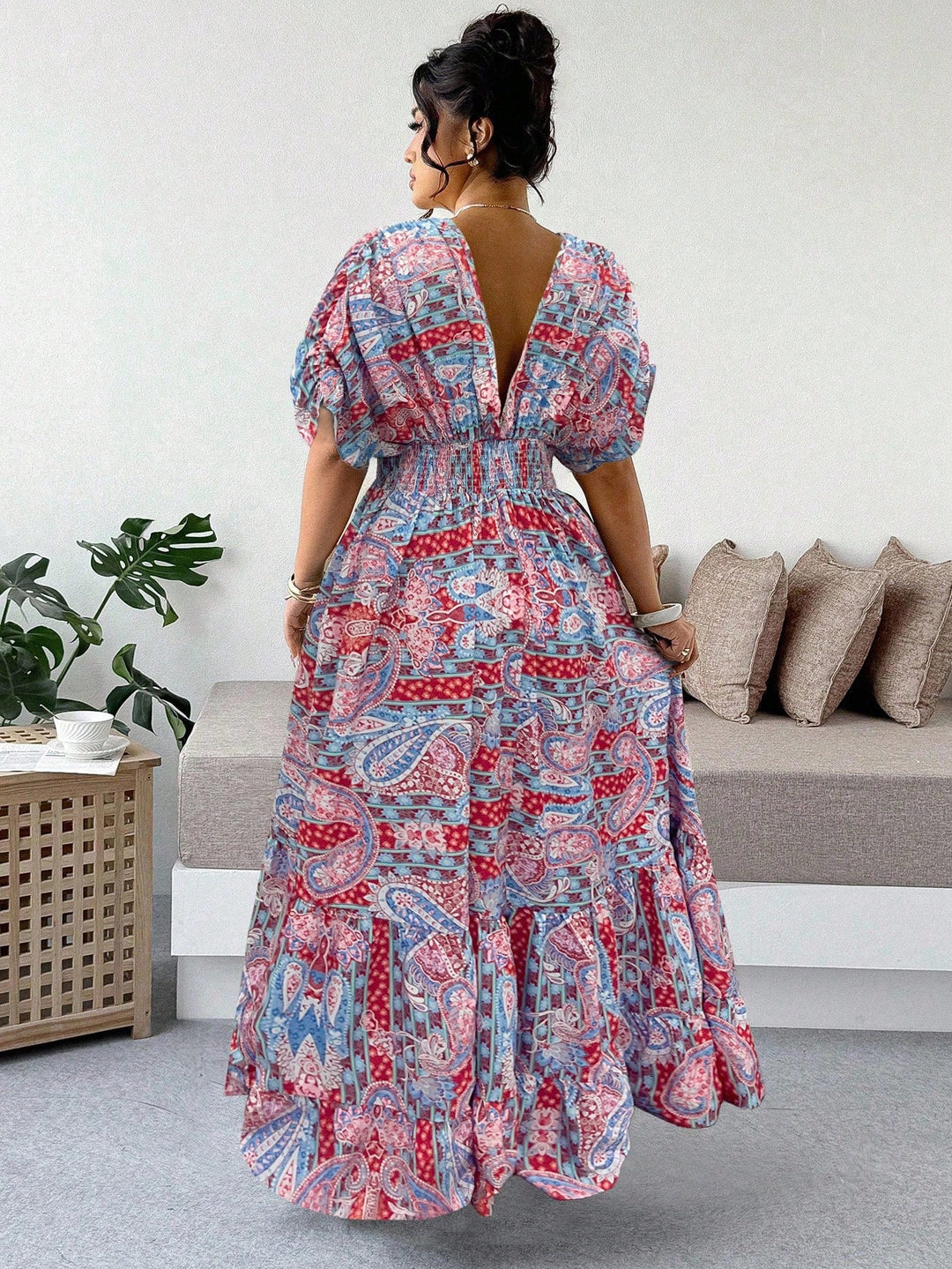 SHEIN maxi dress, mixed colors