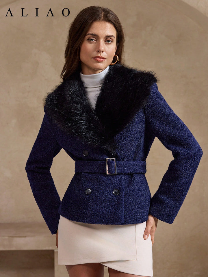 Rövid kabát SHEIN, kék