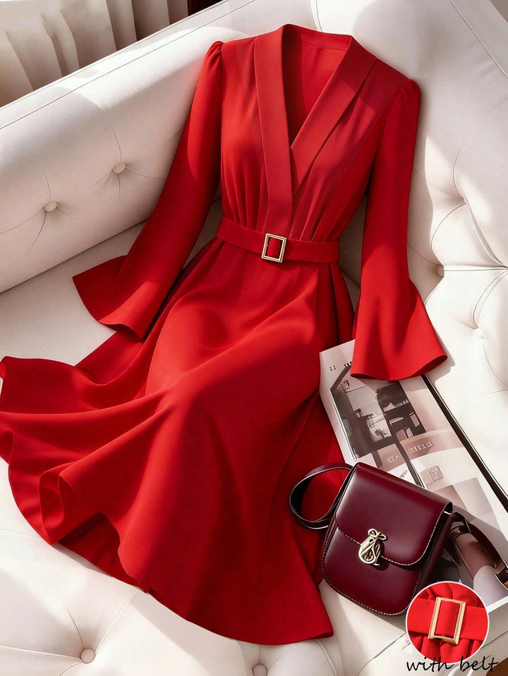 Rochie midi SHEIN, roșu