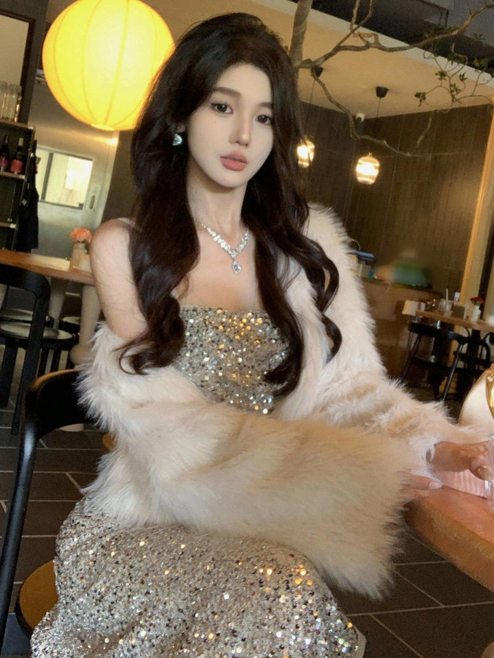 SHEIN maxi ruha, ezüst