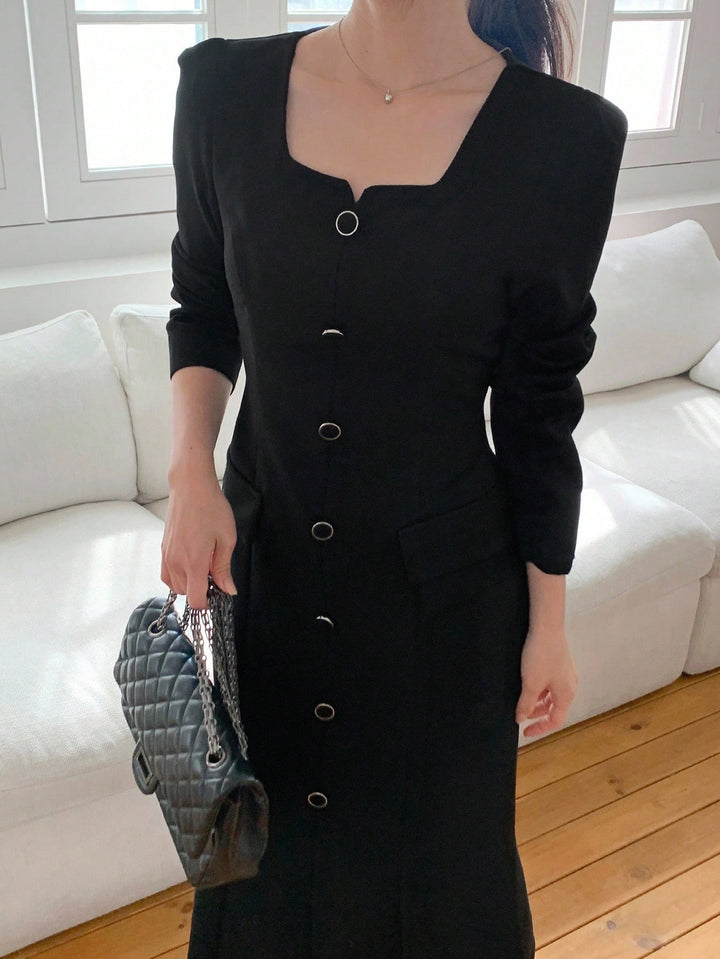 Rochie midi SHEIN, negru