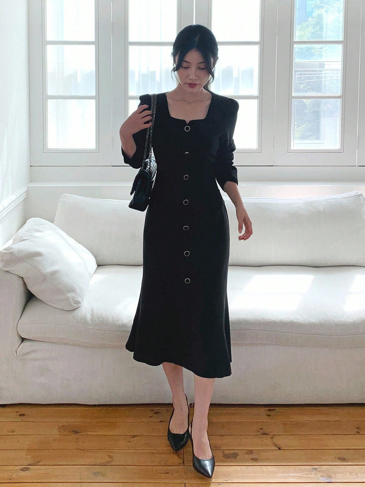 Rochie midi SHEIN, negru