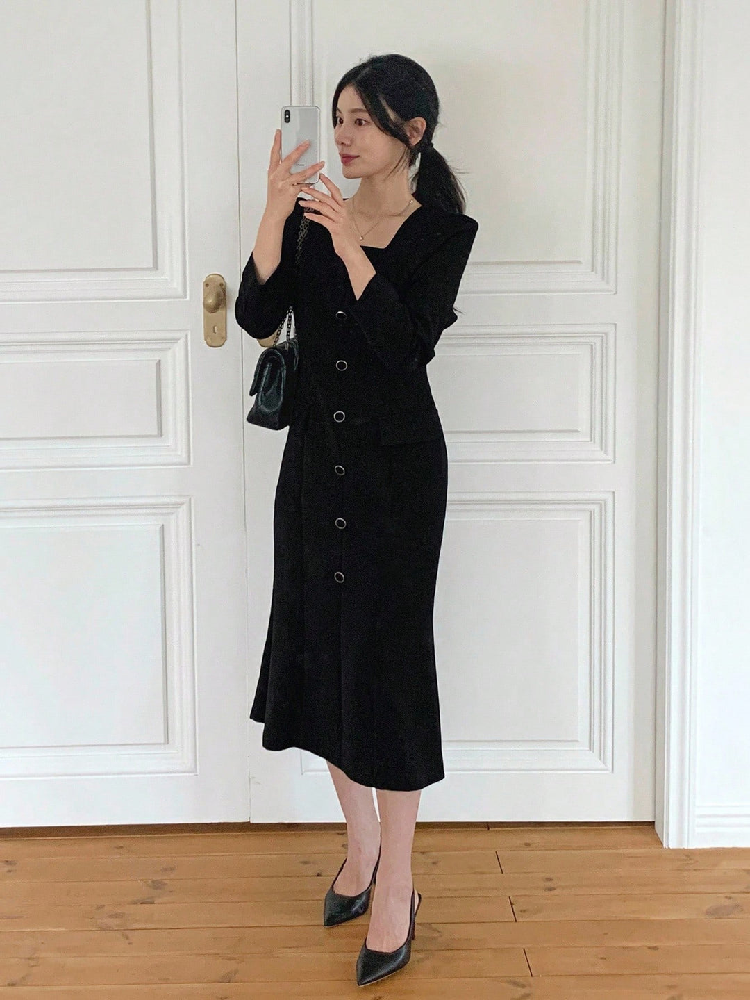 Rochie midi SHEIN, negru
