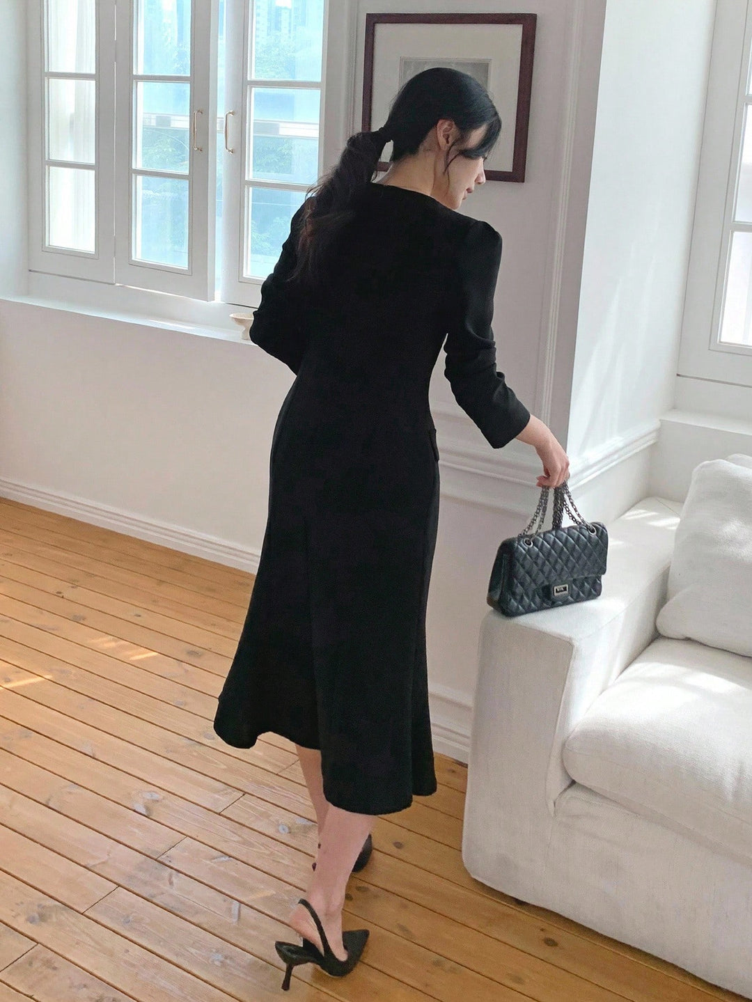 Rochie midi SHEIN, negru