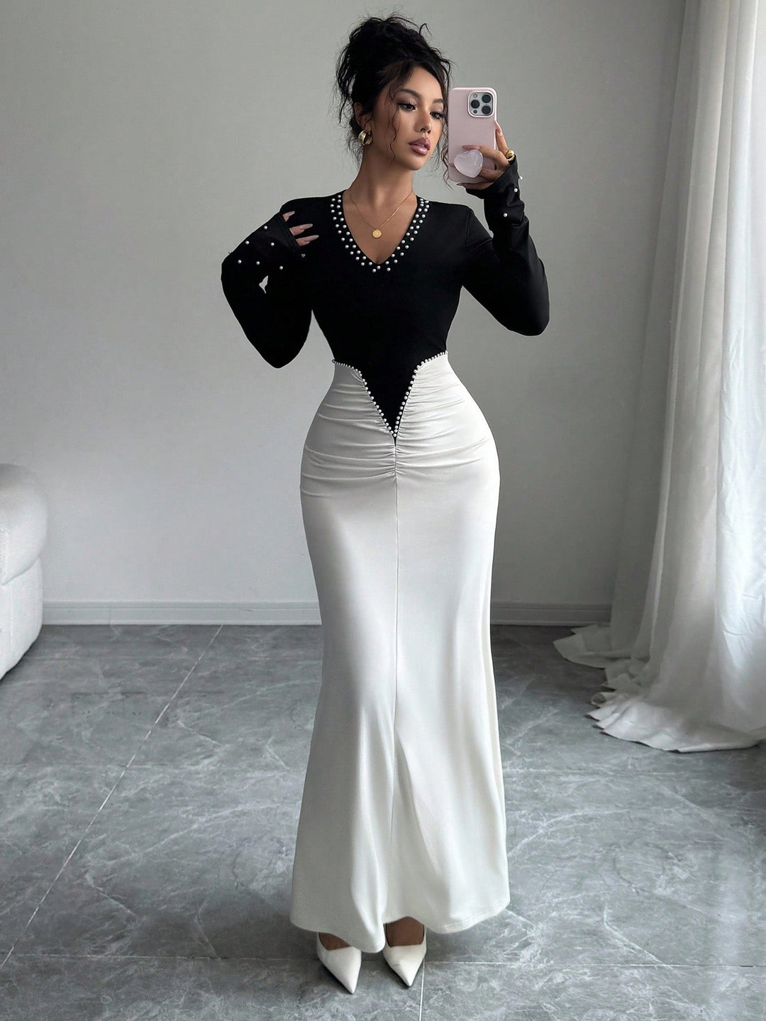 Rochie maxi SHEIN, mix culori