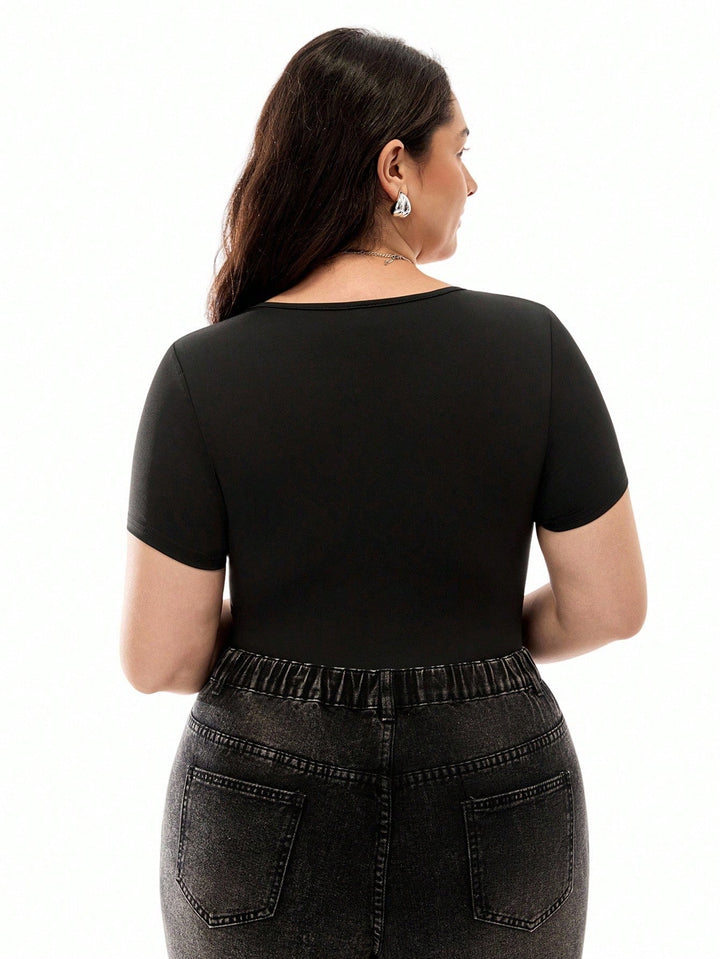 Body Shein Curve+, negru