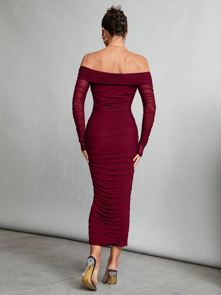 Rochie midi SHEIN, vișiniu