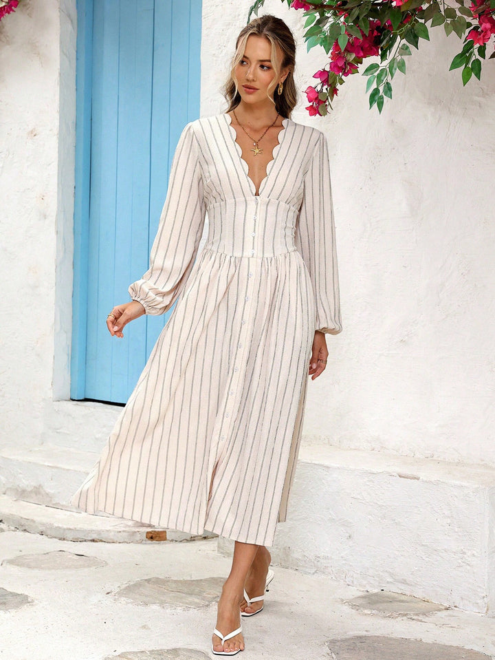 Rochie midi SHEIN, bej