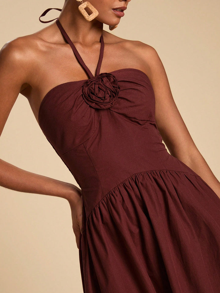 Rochie maxi SHEIN, maro