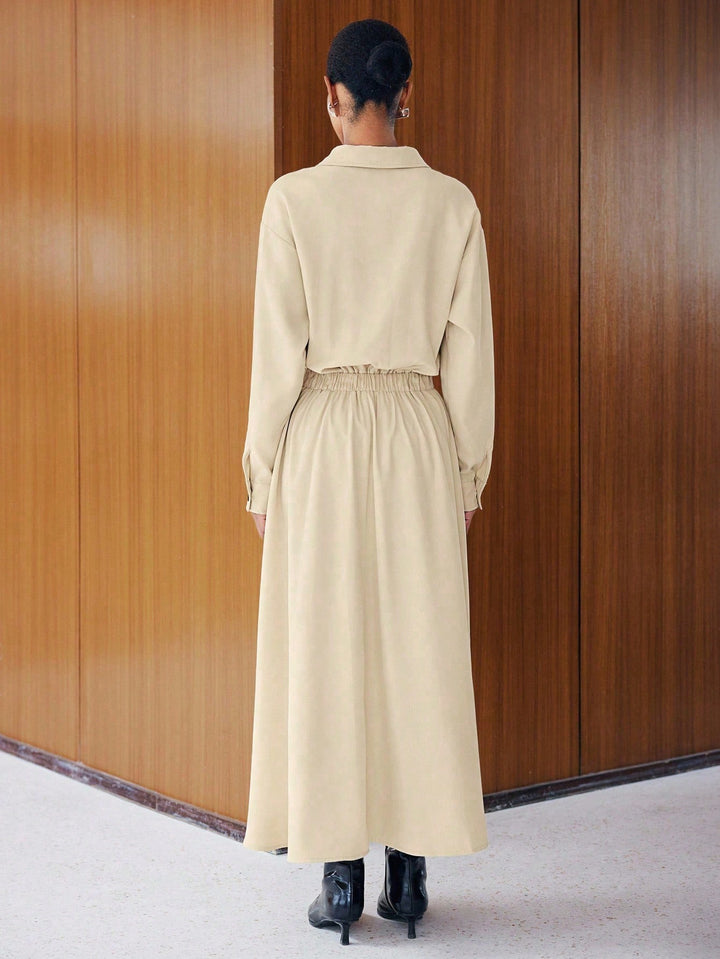 Rochie maxi SHEIN, kaki