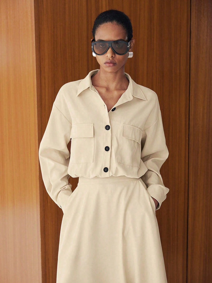 SHEIN maxi ruha, khaki