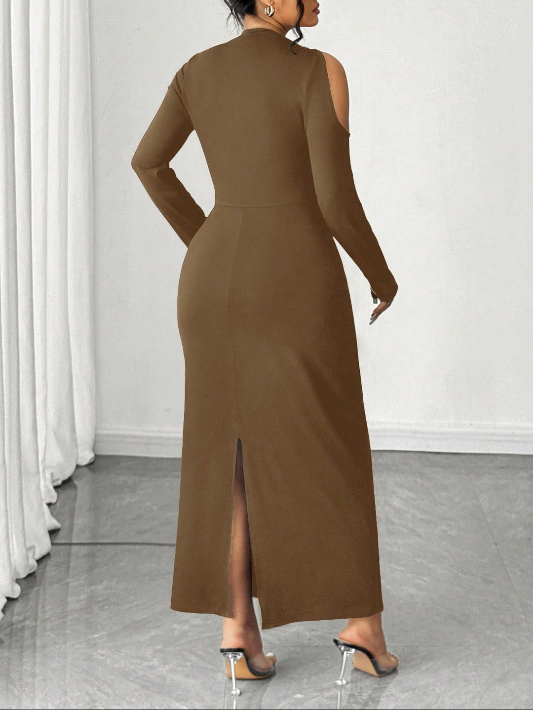 SHEIN maxi dress, brown